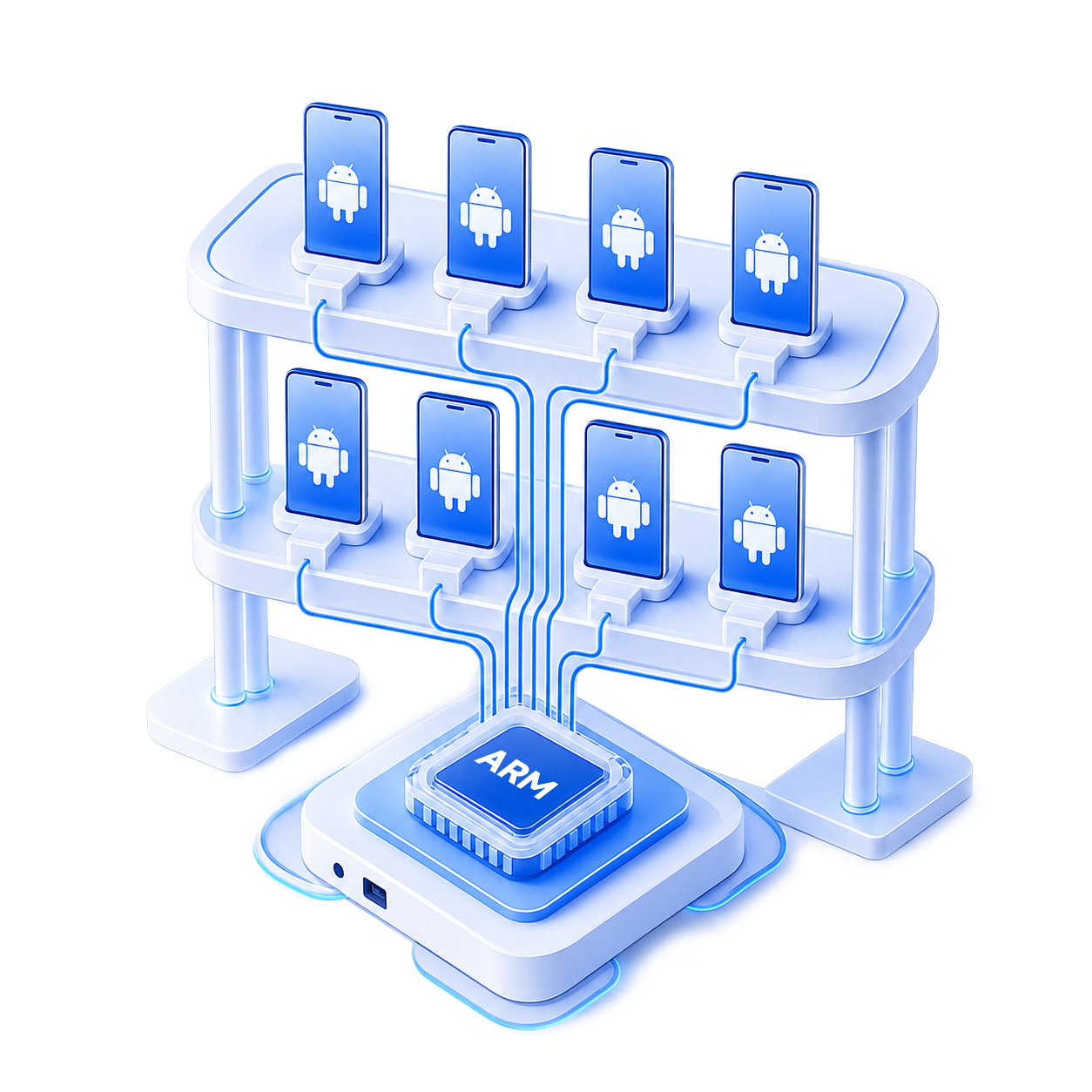 MoreLogin Cloud Phone 3D Hero Illustration